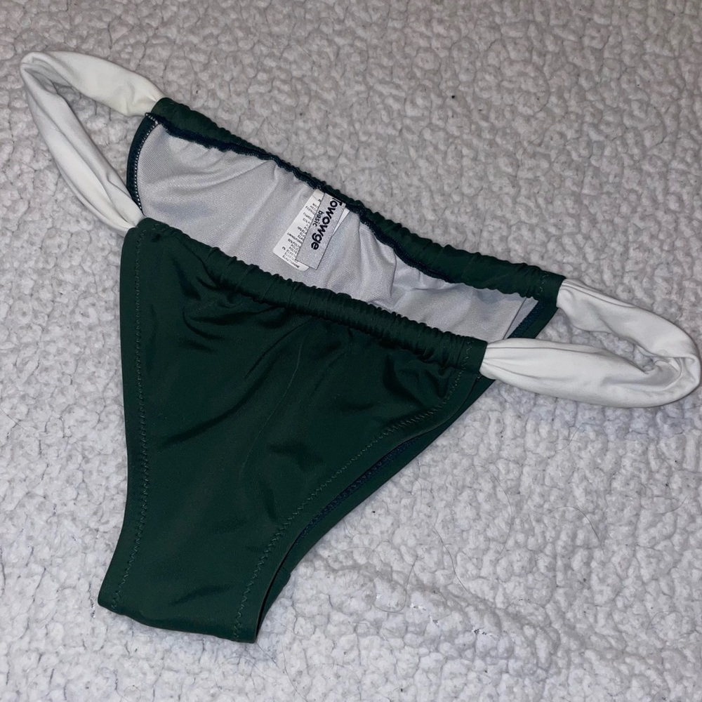 White and green bikini bottoms